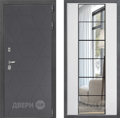 Дверь Дверной континент ДК-3/744 ФЛЗ-2 Зеркало Белый софт в Воскресенске