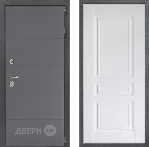 Входная металлическая Дверь Дверной континент ДК-3/649 ФЛ-243 Альберо Браш серебро в Воскресенске