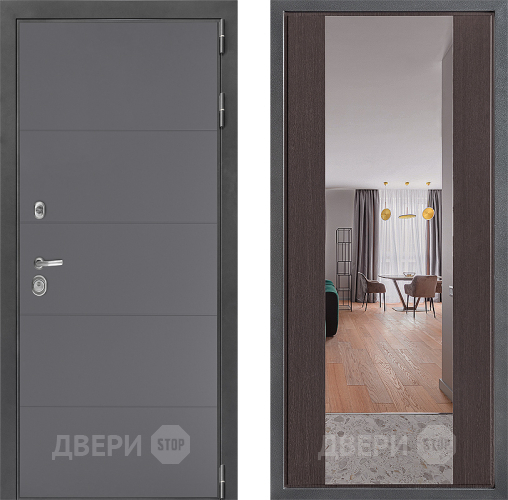 Дверь Дверной континент ДК-3/649 ФЛЗ-1 Зеркало Венге в Воскресенске