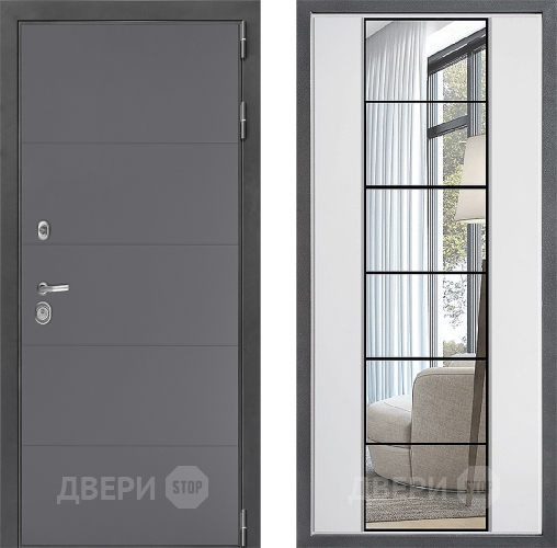 Дверь Дверной континент ДК-3/649 ФЛЗ-2 Зеркало Белый софт в Воскресенске