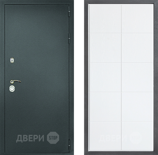 Дверь Дверной континент Рубикон Серебро Дизайн ФЛ-Кватро Белое дерево в Воскресенске