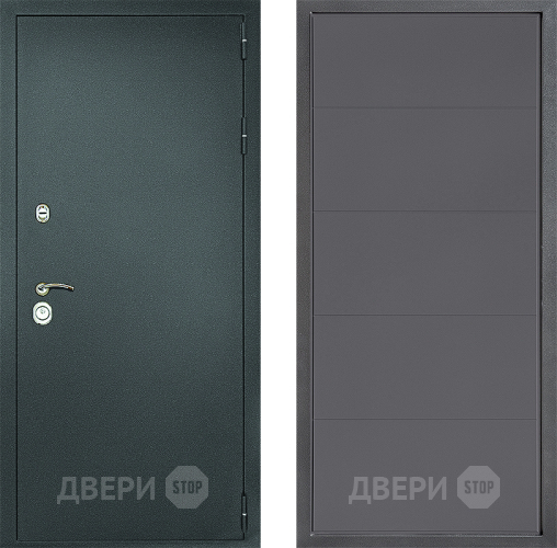 Дверь Дверной континент Рубикон Серебро Дизайн ФЛ-649 Графит софт в Воскресенске