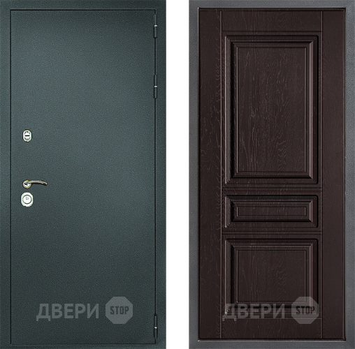 Входная металлическая Дверь Дверной континент Рубикон Серебро Дизайн ФЛ-243 Дуб шоколадный в Воскресенске