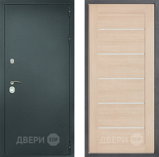 Входная металлическая Дверь Дверной континент Рубикон Серебро Дизайн ФЛ-46 Капучино в Воскресенске