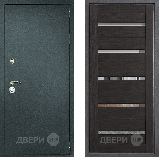 Входная металлическая Дверь Дверной континент Рубикон Серебро Дизайн ФЛ-47 Венге в Воскресенске
