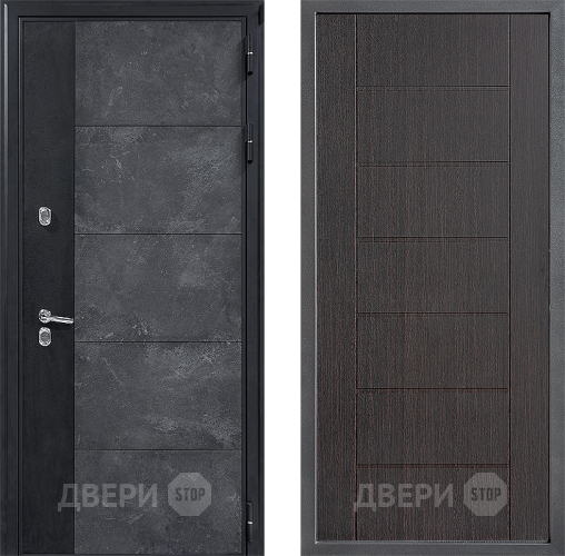 Входная металлическая Дверь Дверной континент ДК-15 Бетон ТЕРМО ФЛ-Лайн Венге в Воскресенске