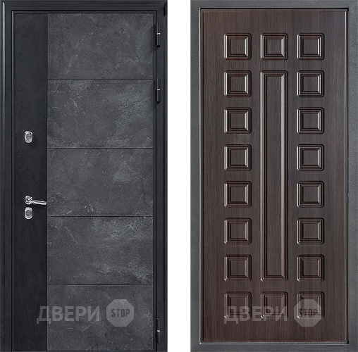 Входная металлическая Дверь Дверной континент ДК-15 Бетон ТЕРМО ФЛ-183 Венге в Воскресенске