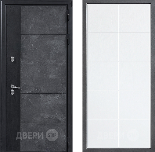 Входная металлическая Дверь Дверной континент ДК-15 Бетон ТЕРМО ФЛ-Кватро Белое дерево в Воскресенске