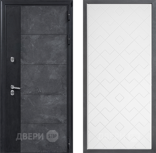 Дверь Дверной континент ДК-15 Бетон ТЕРМО ФЛ-Тиффани Белый софт в Воскресенске