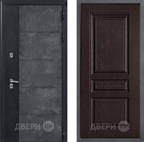 Входная металлическая Дверь Дверной континент ДК-15 Бетон ТЕРМО ФЛ-243 Дуб шоколадный в Воскресенске