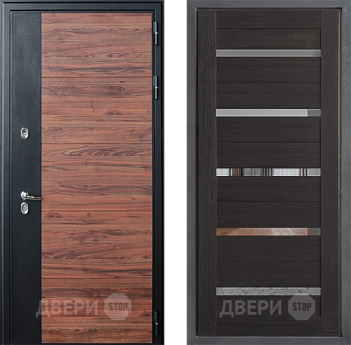Входная металлическая Дверь Дверной континент ДК-15 Красное Дерево ТЕРМО ФЛ-47 Венге в Воскресенске