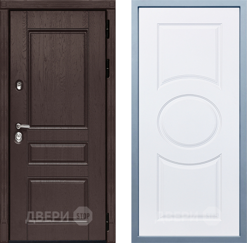 Входная металлическая Дверь Дива МД-90 Д-8 Белый в Воскресенске
