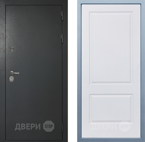 Входная металлическая Дверь Дива МД-40 Титан Д-7 Белый в Воскресенске