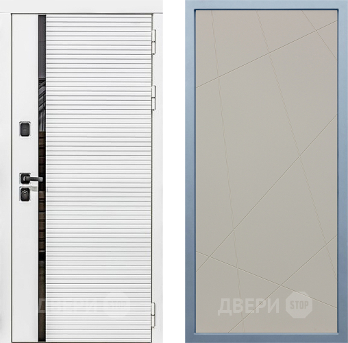 Входная металлическая Дверь Дива МХ-45 Белая STR Д-11 Шампань в Воскресенске