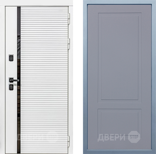 Входная металлическая Дверь Дива МХ-45 Белая STR Н-7 Силк Маус в Воскресенске