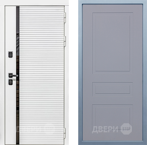 Входная металлическая Дверь Дива МХ-45 Белая STR Н-13 Силк Маус в Воскресенске