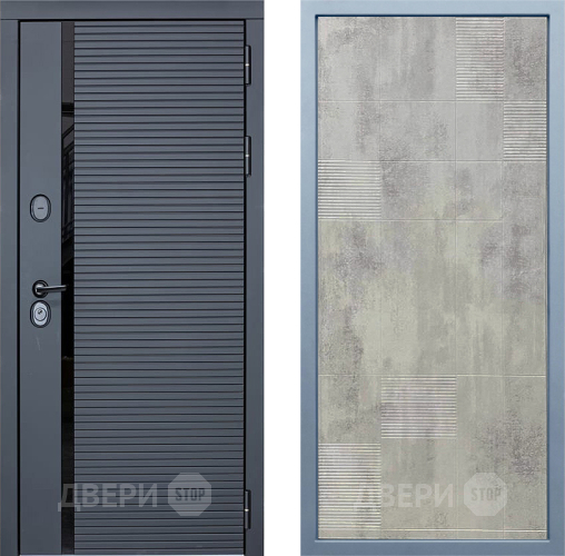 Входная металлическая Дверь Дива МХ-45 STR Д-4 Бетон темный в Воскресенске