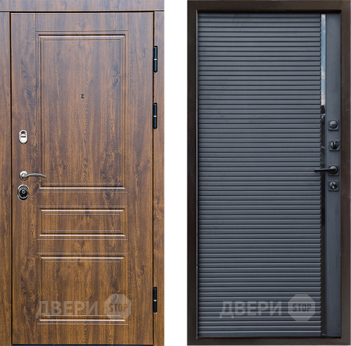 Входная металлическая Дверь Престиж Классика Дуб Porte Черный кварц в Воскресенске