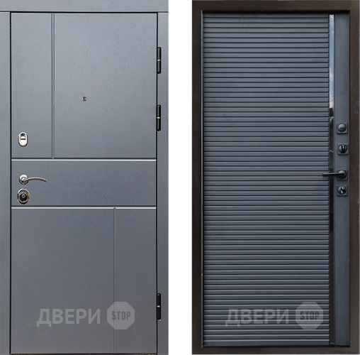 Входная металлическая Дверь Престиж Горизонт Грэй Porte Черный кварц в Воскресенске