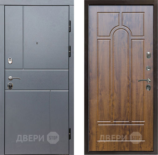 Входная металлическая Дверь Престиж Горизонт Грэй Арка Дуб в Воскресенске