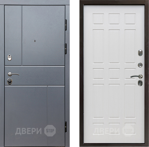 Входная металлическая Дверь Престиж Горизонт Грэй Спарта Лиственница белая в Воскресенске