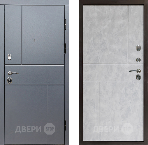 Входная металлическая Дверь Престиж Горизонт Грэй Горизонт Бетон светлый в Воскресенске
