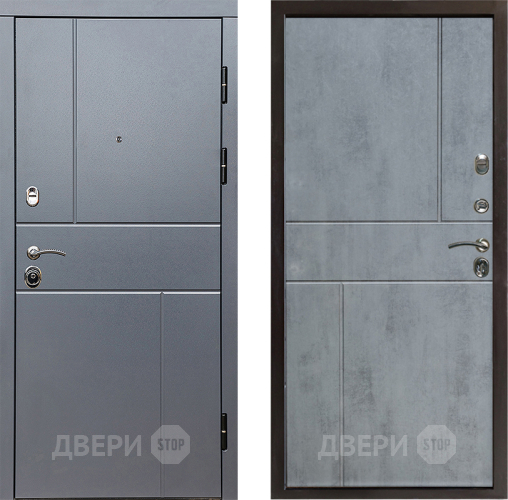 Входная металлическая Дверь Престиж Горизонт Грэй Горизонт Бетон темный в Воскресенске