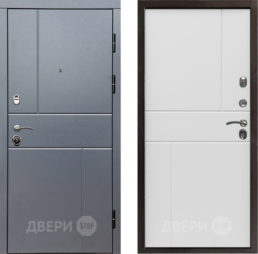 Входная металлическая Дверь Престиж Горизонт Грэй Горизонт Бетон белый в Воскресенске