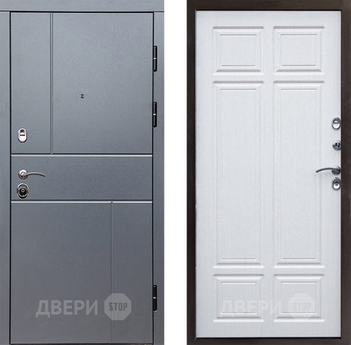 Входная металлическая Дверь Престиж Горизонт Грэй Премиум Лиственница белая в Воскресенске