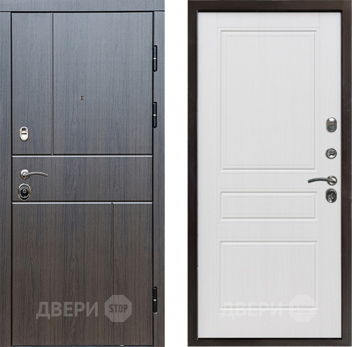 Входная металлическая Дверь Престиж Горизонт Венге Классика Белое дерево в Воскресенске