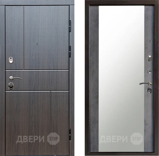Дверь Престиж Горизонт Венге Зеркало Бетон темный в Воскресенске