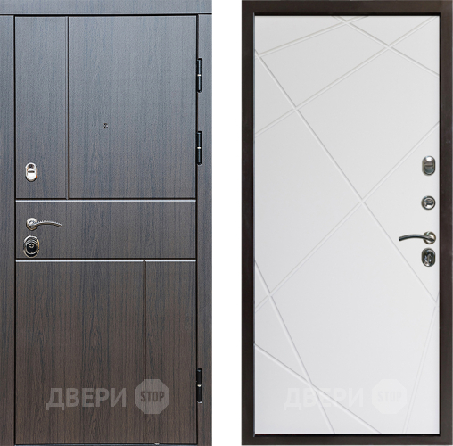 Входная металлическая Дверь Престиж Горизонт Венге Лучи Бетон белый в Воскресенске