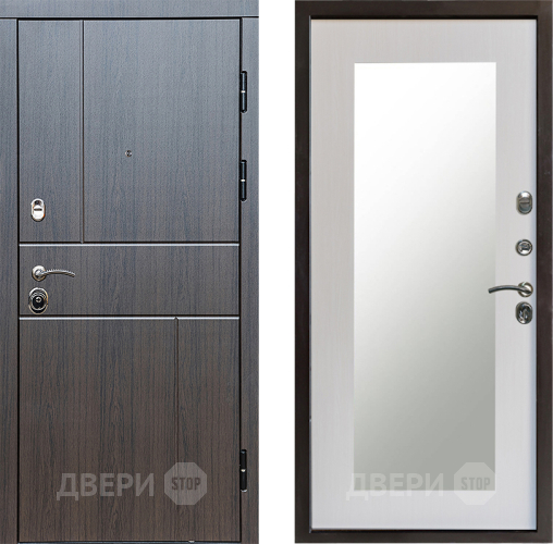 Входная металлическая Дверь Престиж Горизонт Венге Зеркло Пастораль Лиственница белая в Воскресенске