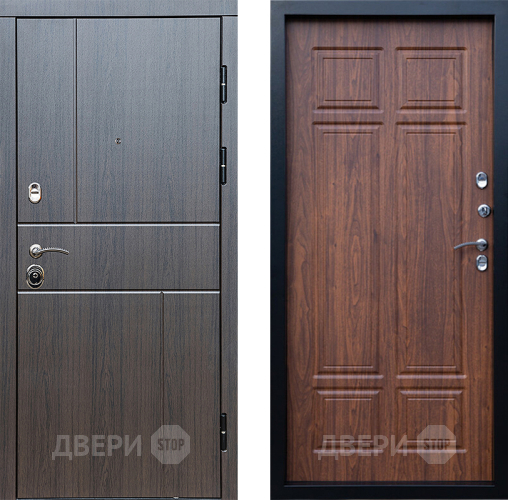 Входная металлическая Дверь Престиж Горизонт Венге Премиум Орех темный в Воскресенске