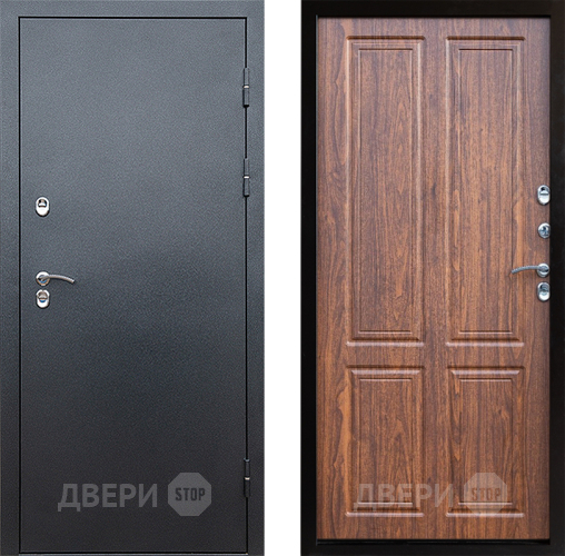 Входная металлическая Дверь Престиж TERMO с терморазрывом Снегирь Серебро Премиум Орех светлый в Воскресенске