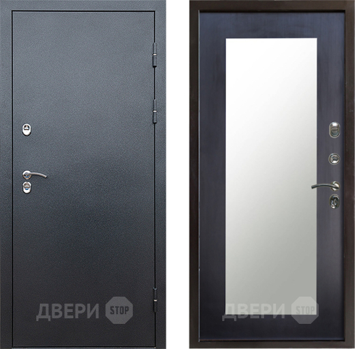 Дверь Престиж TERMO с терморазрывом Снегирь Серебро Зеркало пастораль Венге в Воскресенске