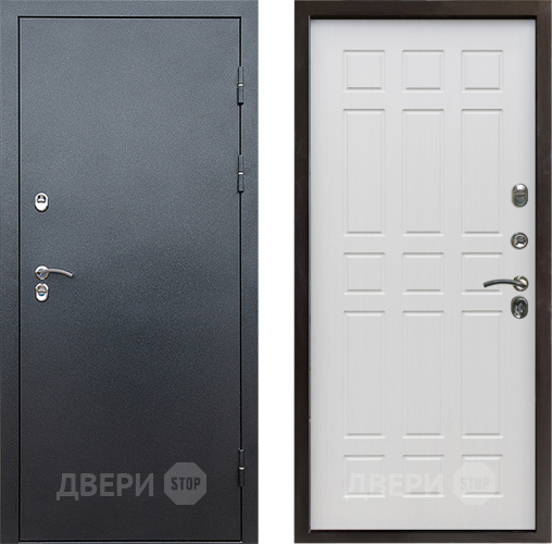 Входная металлическая Дверь Престиж TERMO с терморазрывом Снегирь Серебро Спарта Лиственница белая в Воскресенске