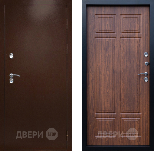 Входная металлическая Дверь Престиж TERMO с терморазрывом Снегирь Медь Премиум Орех темный в Воскресенске