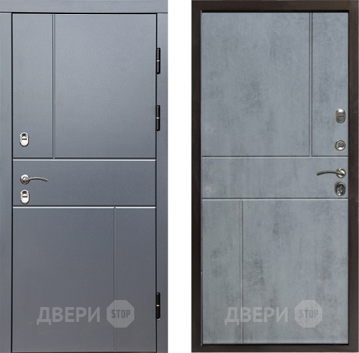 Входная металлическая Дверь Престиж TERMO с терморазрывом Горизонт Грэй Горизонт Бетон темный в Воскресенске