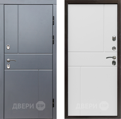 Входная металлическая Дверь Престиж TERMO с терморазрывом Горизонт Грэй Горизонт Бетон белый в Воскресенске