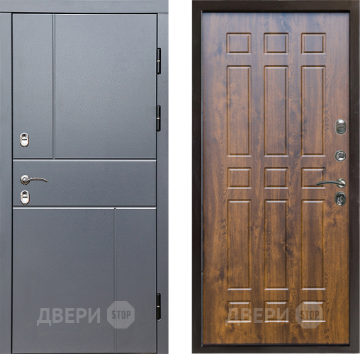 Входная металлическая Дверь Престиж TERMO с терморазрывом Горизонт Грэй Спарта Дуб в Воскресенске