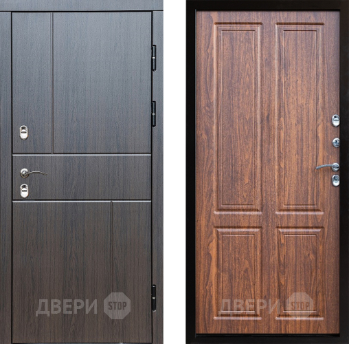 Входная металлическая Дверь Престиж TERMO с терморазрывом Горизонт Венге Премиум Орех светлый в Воскресенске