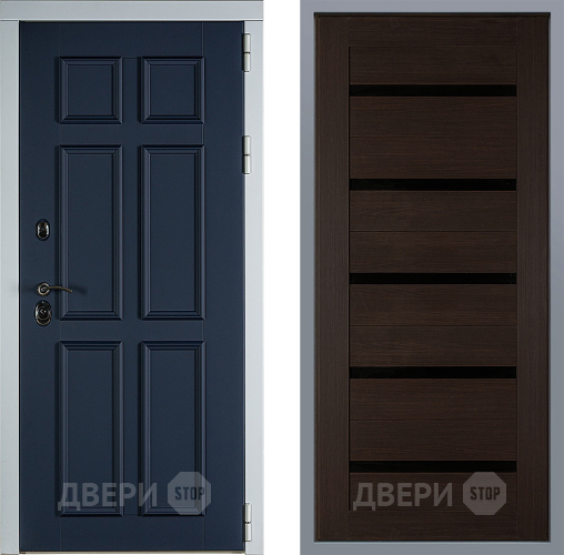 Дверь Заводские двери Стокгольм СБ-1 орех тисненый в Воскресенске
