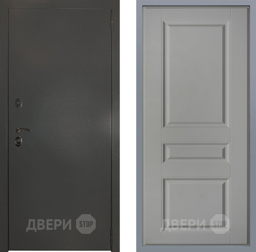 Дверь Заводские двери Эталон 3к антик серебро Стокгольм Грей софт в Воскресенске