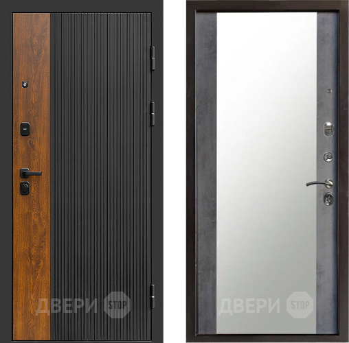 Дверь Престиж Prestizh Зеркало Бетон темный в Воскресенске