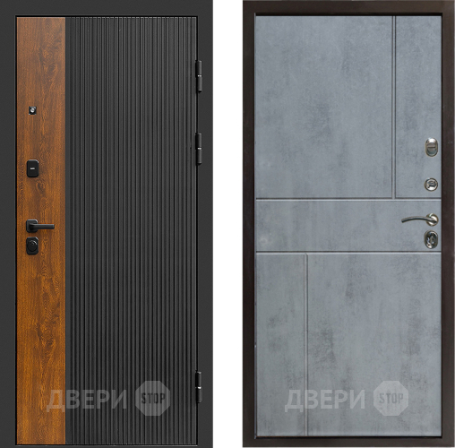 Входная металлическая Дверь Престиж Prestizh Горизонт Бетон темный в Воскресенске