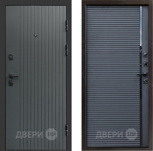 Входная металлическая Дверь Престиж Tvist Grey Porte Черный кварц в Воскресенске