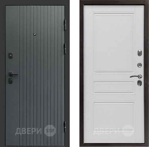Входная металлическая Дверь Престиж Tvist Grey Классика Белый матовый в Воскресенске
