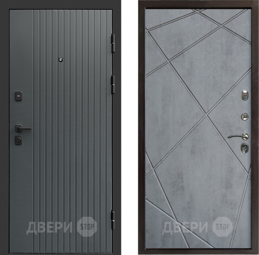 Входная металлическая Дверь Престиж Tvist Grey Лучи Бетон темный в Воскресенске