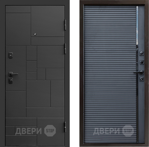 Входная металлическая Дверь Престиж Kvadro Porte Черный кварц в Воскресенске
